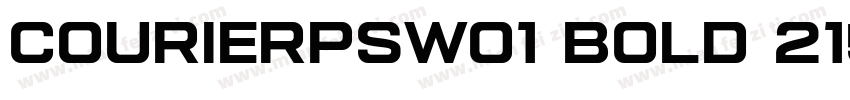 CourierPSW01 Bold 2157字体转换